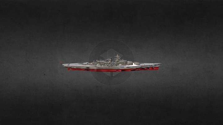 German battleship Gneisenau - Toshueyi 3D Model