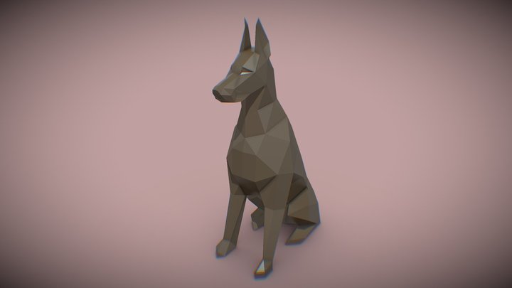 Doberman dog 3D Model