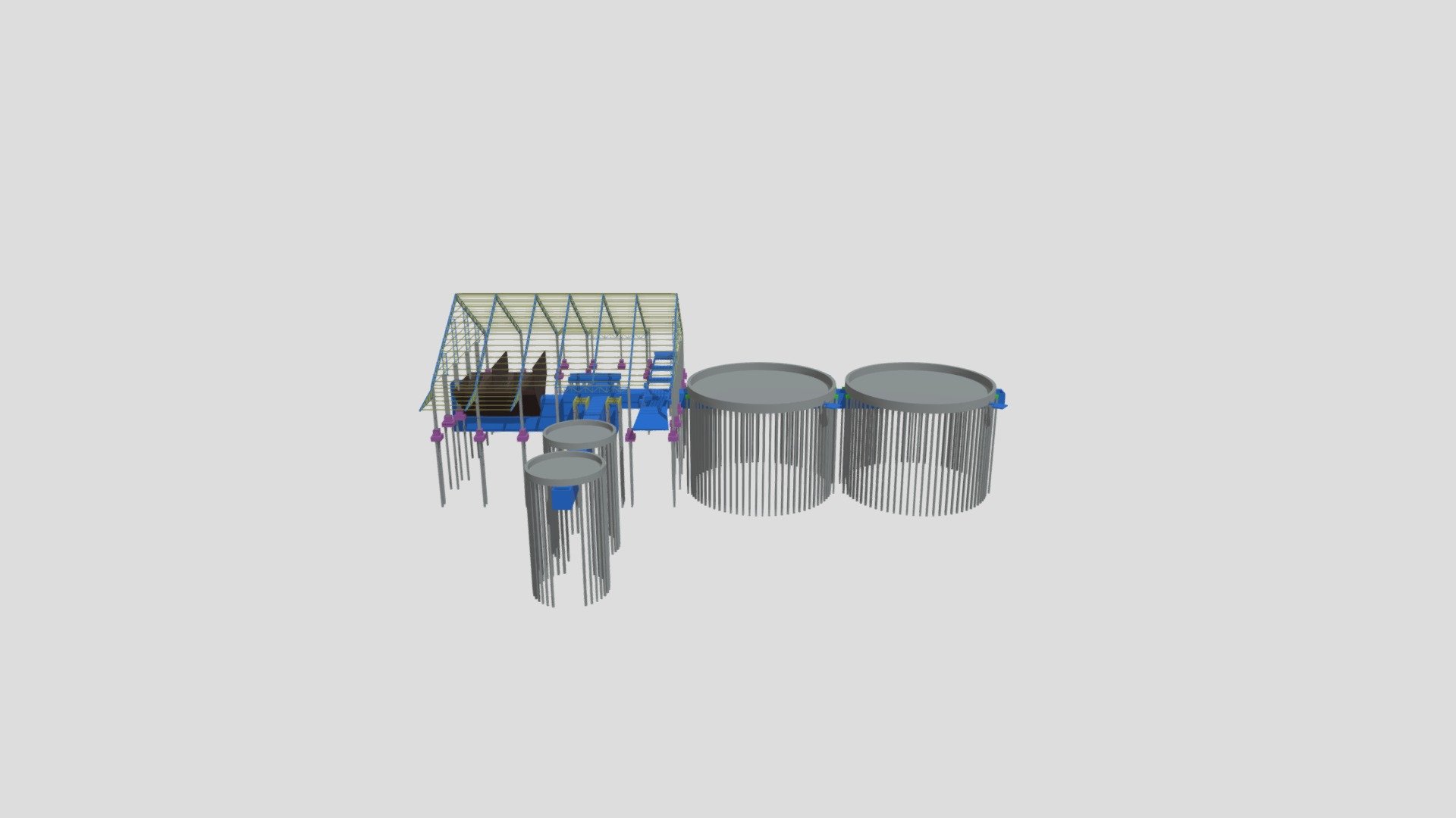 Layout civil - silo 100.000 sacas x2 — Sketchfab embed 3D viewer