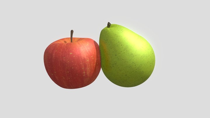 Apple and Pear 3D Model