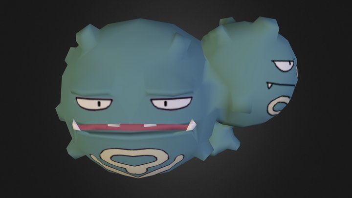Weezing Shiny 3D Model