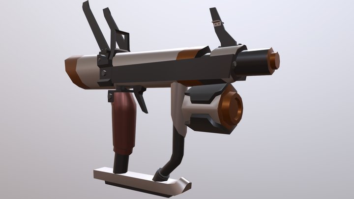 Mufid Gun (v3, colorblocked) 3D Model
