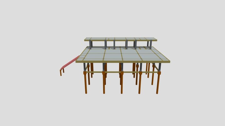 Projeto Estrutrural Palco - Metrosul 3D Model