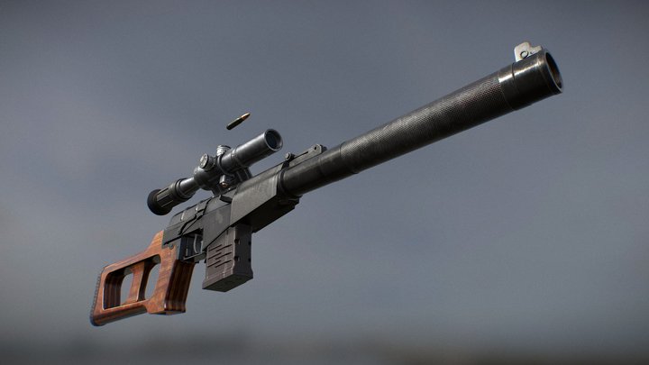 VSS Vintorez sniper rifle 3D Model