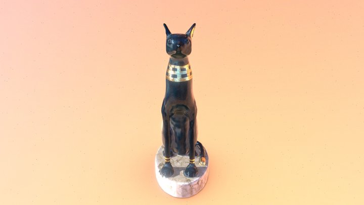Egypt Cat Statue 3D Model