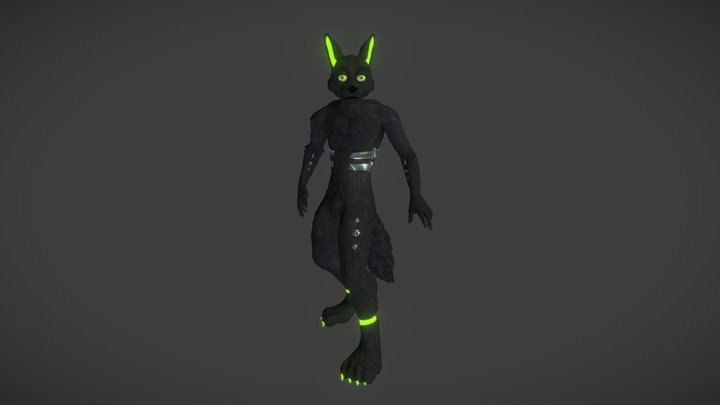 Cyber Jackal Furry  [2018] - VRChat Avatar 3D Model