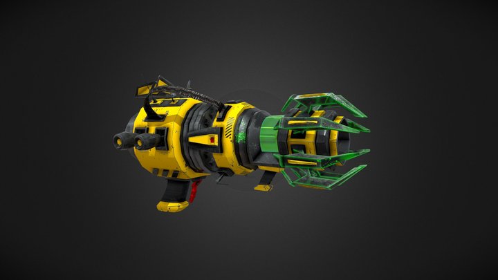 Scifi Plasma Blaster 3D Model