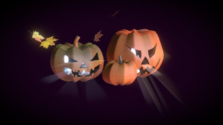 Halloween Pumpkins 3D Model