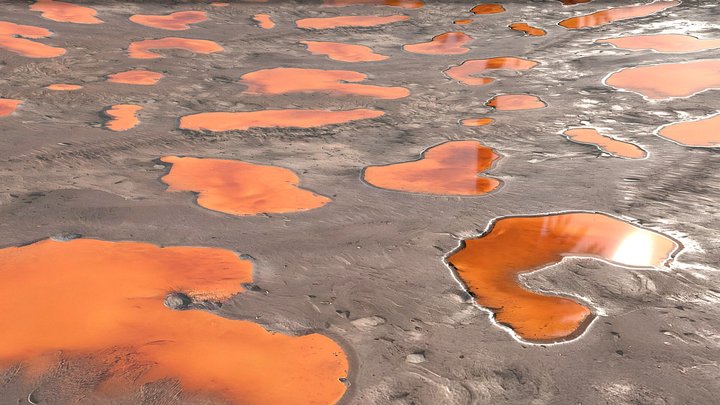 Moist clay soil full of mud puddles – Modello 3D gratuito STL