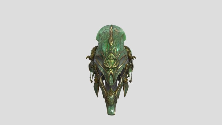 Emerald Dragon Helm – Free 3D Model STL