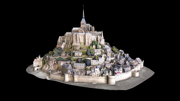 Mont-Saint-Michel (France) 3D Model