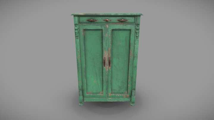 Old Damaged Closet 3D Model