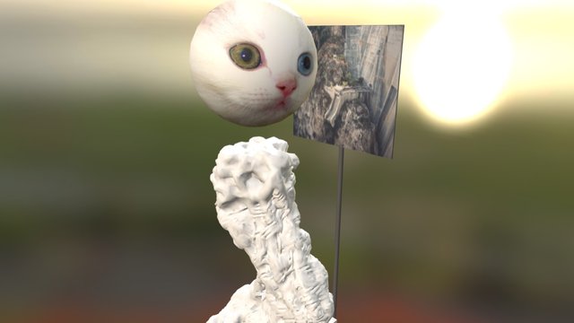 Abject Weather With Clown House and Kitty Ball 3D Model