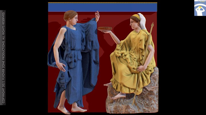 3D rendering of Metope North 32 Restored (Parthenon)