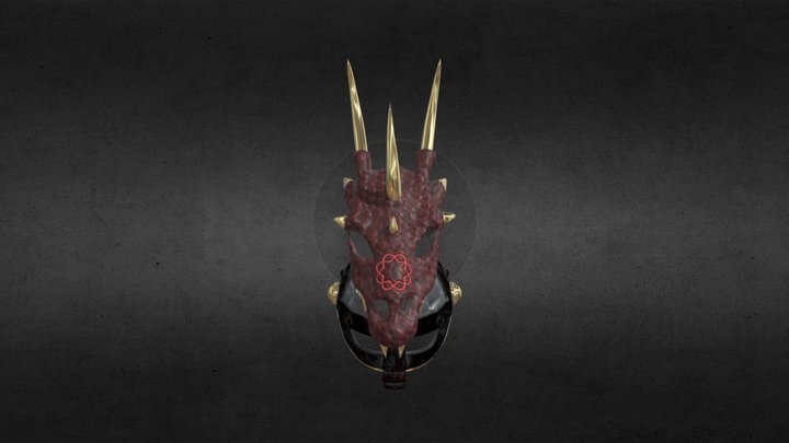 Dragon Viking Helm 3D Model