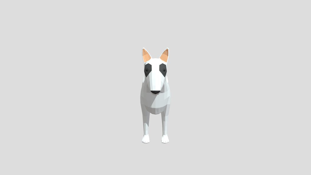 Low Poly Bull Terrier
