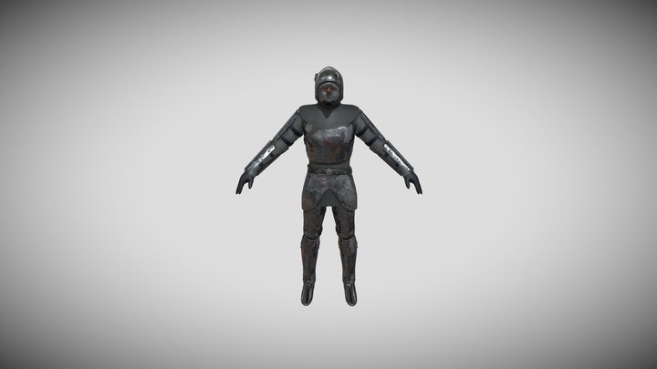 TAB Medieval Knight - 1Rm - B Skin-1 3D Model