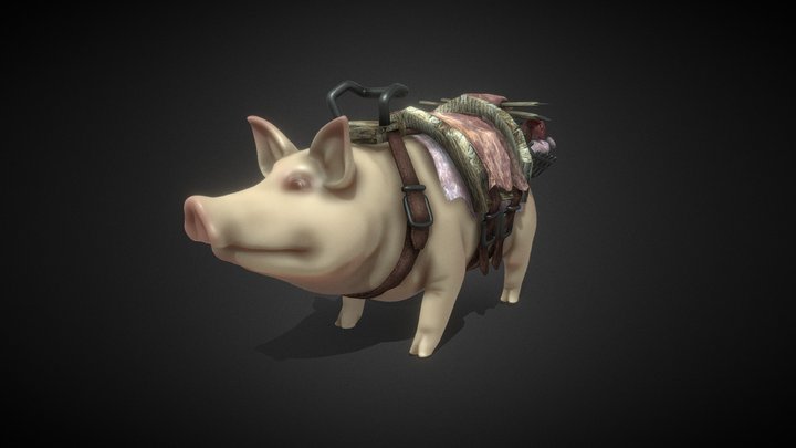 sled pig 3D Model