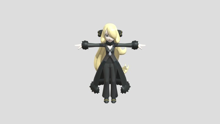 Pokemon Cynthia 3D Model