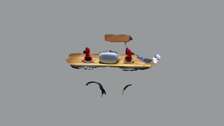 Red Oculus Quest 3D Model