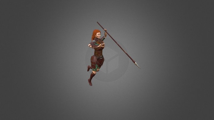 Character Armor Final Pose 02 3D Model