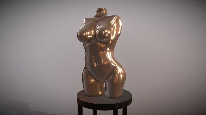 Women body statue 3D Model