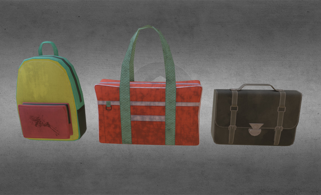 School bags - 3D model by chinnie [ee5adfc] - Sketchfab