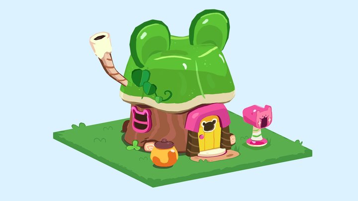 Apple Jello House ୧ ‧₊˚ 🍮 3D Model