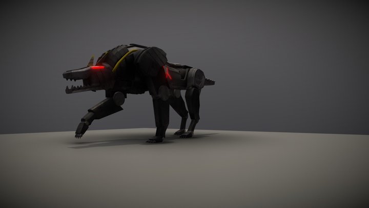 Robot Wolf 3D Model