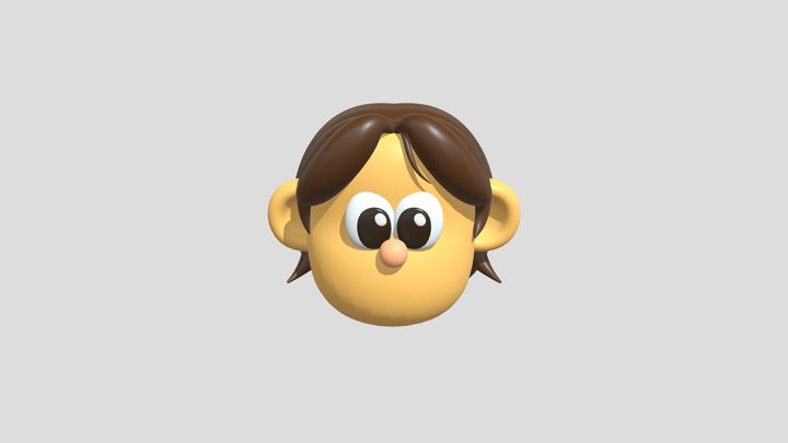 3d cartoons characters heads 3D Model