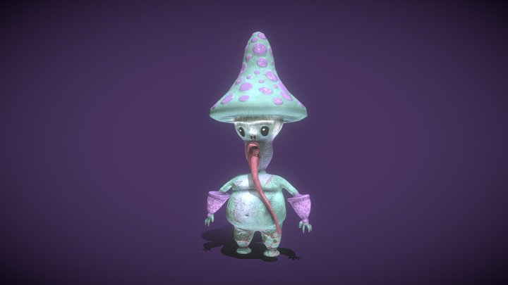 Mushroom Boss - game ready with animations 3D Model