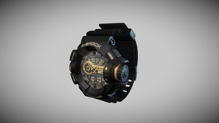 Casio G-Shock GA-400GB AR/VR Ready 3D Model