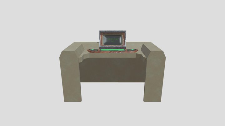 3D Retro Computer Mock Up 3D Model