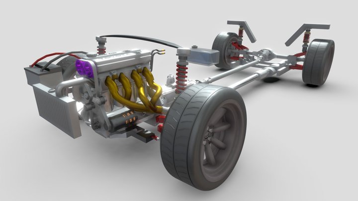 Toyota AE-86 Frame – Gratis 3D-model STL
