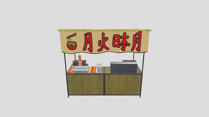 Japanese Noodle Stand 3D Model