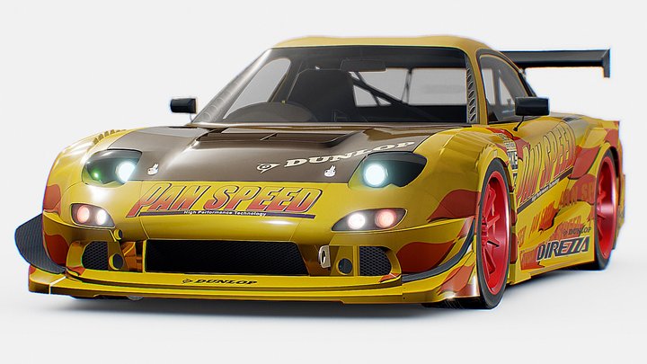 Mazda RX-7 Panspeed | www.vecarz.com – Kostenloses 3D-Modell STL
