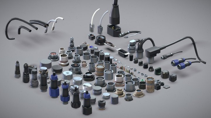 Modular Radio-Electronic Parts And Components 3D Model