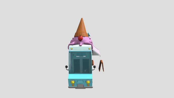 Ice-cream Truck 3D Model