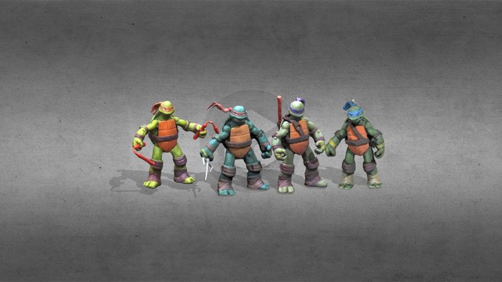 Ninja Turtles Retro 3D Scan 3D Model