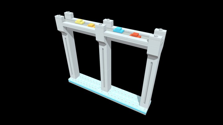 Lego Beam Bridge 3D Model