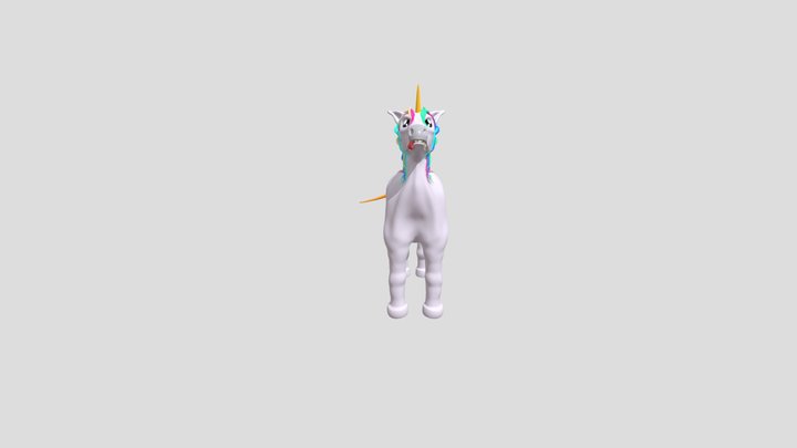 Crack Unicorn 3D Character 3D Model