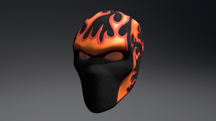 Bank Robber Mask (Flames) 3D Model