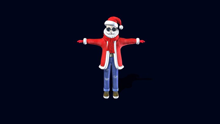 Santa Claus Breakdance 3D Model