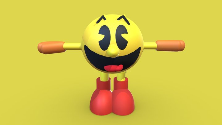 Pac- Man(T-Posed) 3D Model