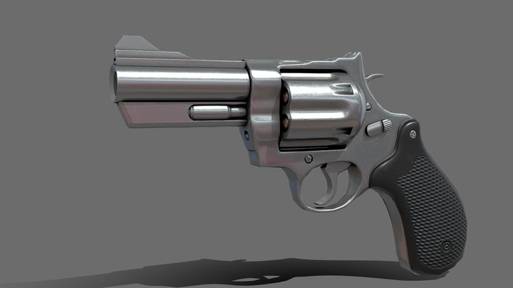 Simple Revolver 3D Model