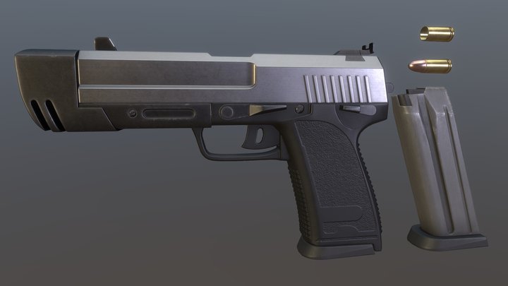 Shooter: Revived - 9mm Pistol 3D Model