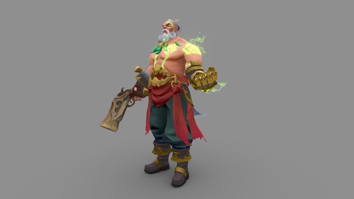 Ruined King 3D Model