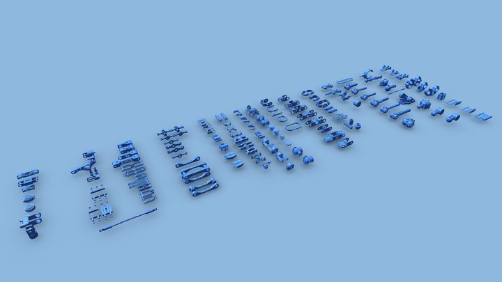 Sci-Fi Greeble Kitbash Pack #1 3D Model