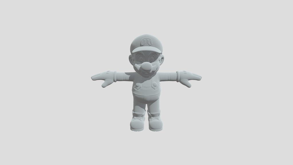 Mario T-Pose Figure
