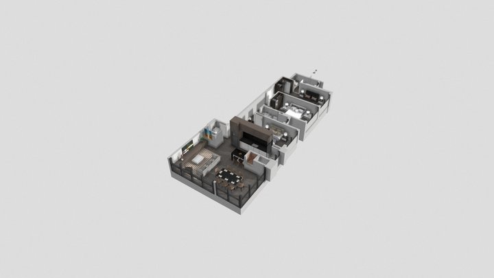 NK - Apartamento 3 dormitórios 3D Model